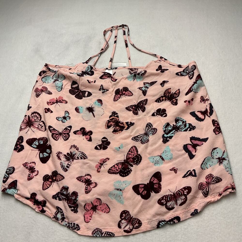 No Boundaries Women’s Cami Top Size Large 11-13 White Monarch Butterflies , 3997